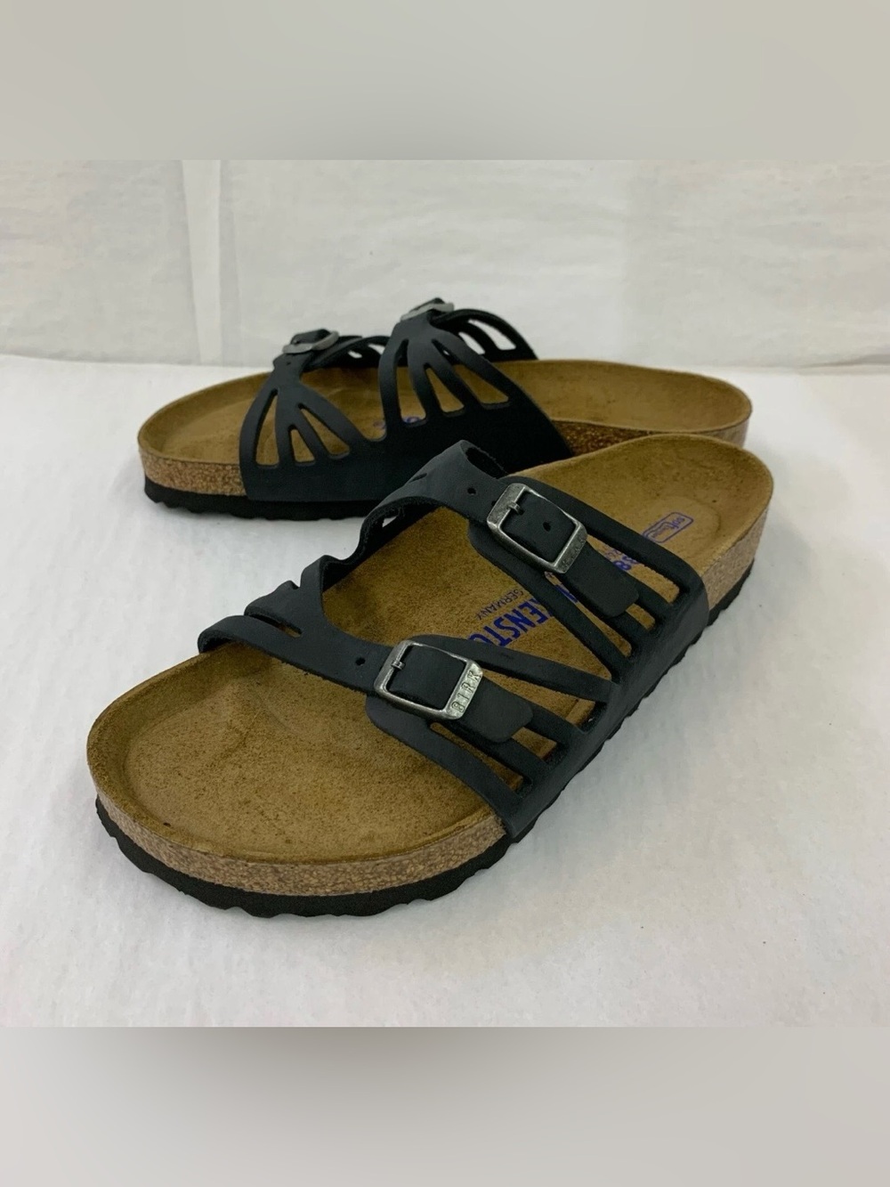 Birkenstock π
Granada Black Oiled Leather Soft Footbed Sandal Slide 39 Wmns 8 - Picture 9 of 12
